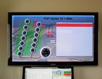 Control of energy production processes at the Veprek Solar Park, Czech Republic