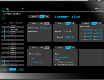 Luxury villa in North Moravia – building technologies control