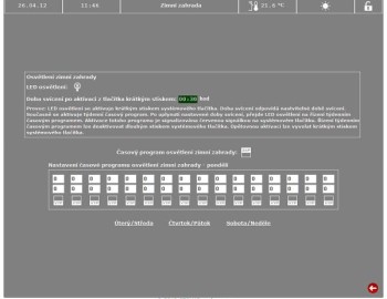 Control and visualization system for family house in Hvozdna