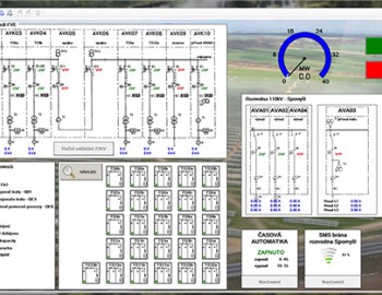 Control of energy production processes at the Veprek Solar Park, Czech Republic