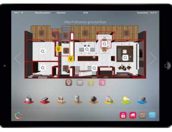 Control of a luxurious residence at the Pruhonice district in Prague, Czech Republic