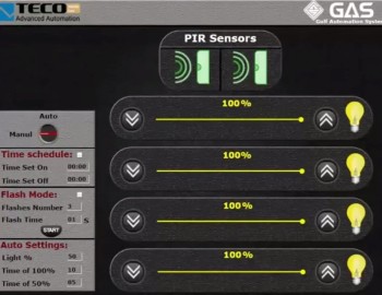 Lighting control in Al-Shaheed Park, Kuwait