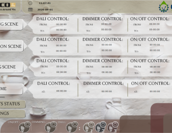 Control of lighting in a luxury restaurant in Kuwait