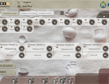 Control of lighting in a luxury restaurant in Kuwait