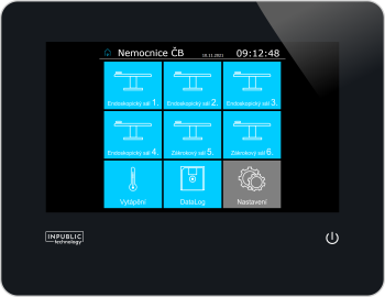Control and monitoring of the lighting of the operating rooms in the České Budějovice Hospital