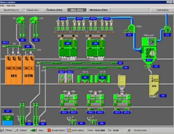 Control system of automatic mill technology for Unimills Mill, Pardubice