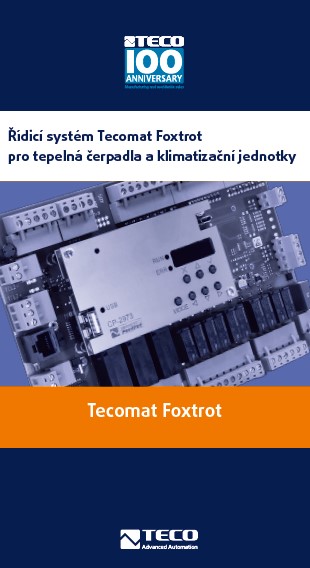 Řídicí systém Tecomat Foxtrot pro tepelná čerpadla a klimatizační jednotky